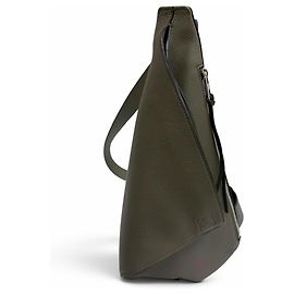 Sac à épaule Anton en cuir Anagram Loewe Kaki