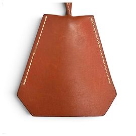Hermès Colar de couro com chaveiro Clochette Hermes Margiela Era Marrom