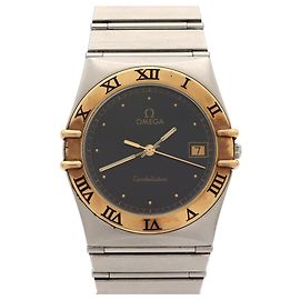 Montre Omega Constellation bicolore en acier inoxydable x or jaune Quartz Autre