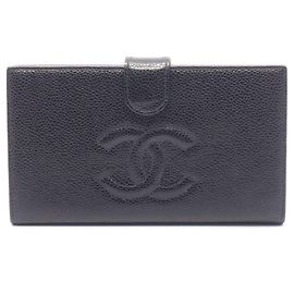 Cartera larga bi-fold Chanel Coco Mark Negro