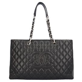 Chanel GST Tote XL Matelassé Bag Black