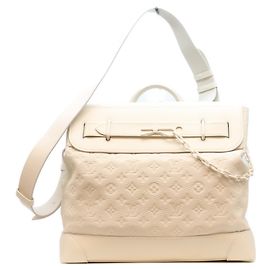 Louis Vuitton White Steamer PM Shoulder Bag White