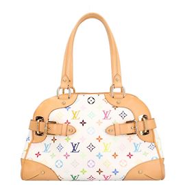 Bolso de hombro Louis Vuitton Claudia Monogram Multicolor Blanco Multicolor Monograma