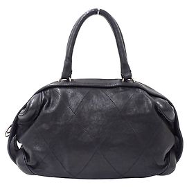 Borsa a mano Chanel Wild Stitch in pelle nera Nero