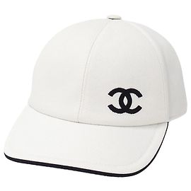Cappellino da baseball in cotone da donna Chanel Bianco