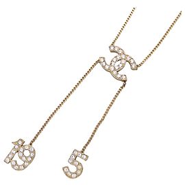 Chanel Gold Rhinestone Halskette Golden