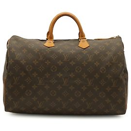 Sac à main Louis Vuitton Monogram Speedy 40 Marron Monogramme