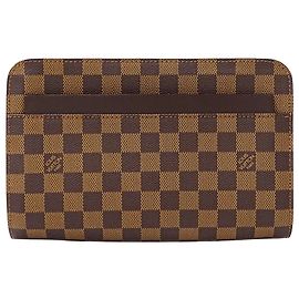 Borsa a Pochette Louis Vuitton Damier Canvas Damier ebene
