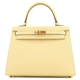 Hermès Hermes Kelly 25 Handtasche in Jaune Gelb