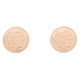 Hermès Hermes Ex-Libris TPM Ohrringe in 18K Roségold Andere