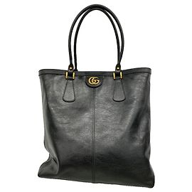 Sac cabas en cuir Gucci GG Marmont Noir