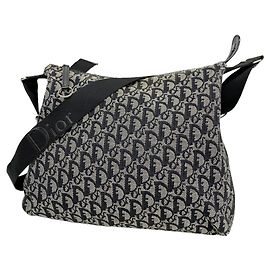 Borsa a tracolla Christian Dior Trotter Canvas Nero