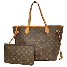 Sac Cabas Louis Vuitton Monogram Neverfull MM Marron