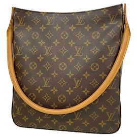 Borsa a tracolla Louis Vuitton Monogram Looping GM Marrone