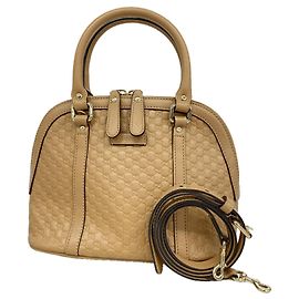 Gucci Microguccissima Handtasche aus beigem Leder Beige