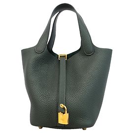 Hermès Bolsa Hermes Picotin Lock PM Verde claro