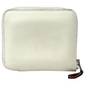 Hermès Tarjetero Hermes en Naranja y Blanco Blanco Naranja