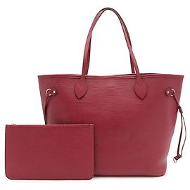Sac Cabas Louis Vuitton Epi Neverfull MM Fuschia
