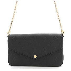 Louis Vuitton Monogram Empreinte Pochette Felicie Wallet Nero