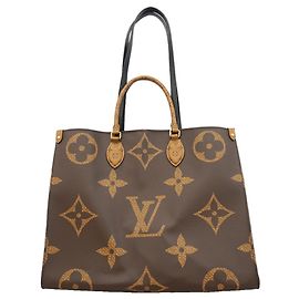 Sac cabas Louis Vuitton Monogram Giant Reverse OnTheGo GM Marron