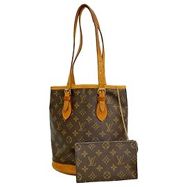 Bolso Tote Louis Vuitton Monogram Bucket PM Castaño
