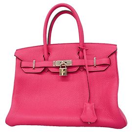 Hermès Bolsa Hermes Birkin 30 em Rose Shocking Rosa