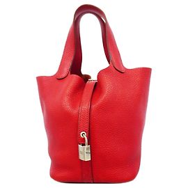 Hermès Bolsa Hermes Picotin Lock PM Vermelho
