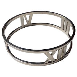 Tiffany & Co. Bracelet Jonc Open Atlas Argent Sterling 925, Medium Argenté