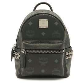 Sac à dos mini MCM Stark Visetos Noir