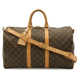 Louis Vuitton Monogram Keepall Bandoulière 45 Braun Monogramm