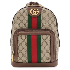 Sac à dos petit Gucci Ophidia GG Supreme Marron Rouge Beige Vert Jaune