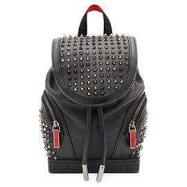 Christian Louboutin Explorer Funk Small Studded Backpack Black Red