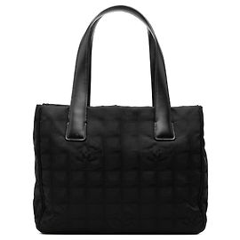 Borsa Tote Chanel Black New Travel Line Nylon Nero