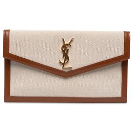 Autre Marque Pouch Uptown Saint Laurent in tela marrone Marrone