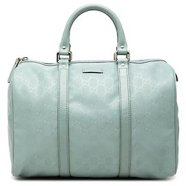 Bolso Gucci Joy Boston Mediano Estampado GG Azul Azul Azul claro