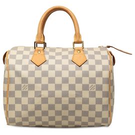 Louis Vuitton White Damier Azur Speedy 25 Branco