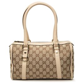 Bolso Boston Gucci Abbey D Ring de lona GG beige Beige