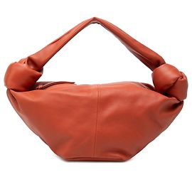Bottega Veneta Orange Mini Calfskin Double Knot Laranja