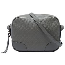 Gucci Gray Microguccissima Bree Crossbody Marron