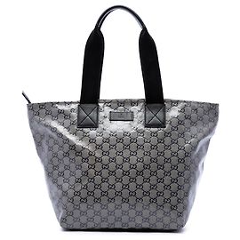Borsa Tote Gucci Gray GG Crystal Web Marrone