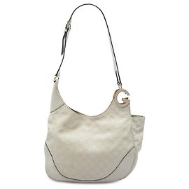 Gucci White Guccissima Charlotte Crossbody Blanc Blanc cassé