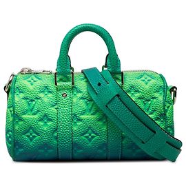 Louis Vuitton Green Monogram Taurillon Illusion Keepall XS Verde