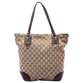 Tote Gucci Beige GG Canvas GG Charm Bege