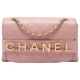 Chanel Pink Small Quilted Calfskin Enchained Flap Rosa