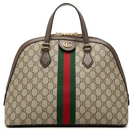 Gucci Beige Medium GG Supreme Ophidia Web Satchel Tasche Beige