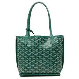 Goyard Green Mini Goyardine Reversible Anjou Green