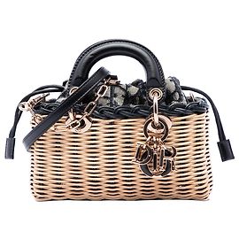 Dior Beige Micro Wicker Oblique Lady D Joy Beige