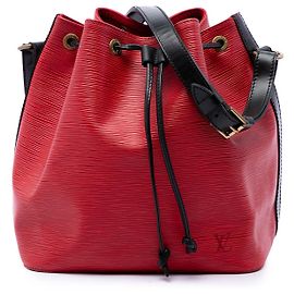Louis Vuitton Red Epi Bicolor Noe PM Vermelho