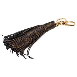 Porte-clé pompon monogramme marron Louis Vuitton Marron
