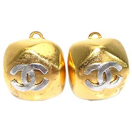 Orecchini a clip Chanel Gold CC Two Tone Brass Altro